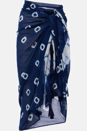ANNA KOSTUROVA Tie-dye cotton beach cover-up