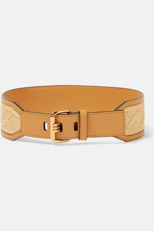 Etro Leather-trimmed canvas belt
