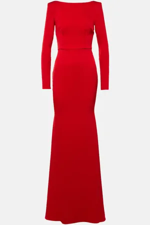 ALEX PERRY Gathered satin gown