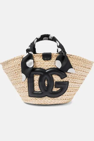 Dolce & Gabbana Kendra DG Small raffia basket bag