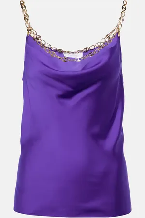 Paco rabanne Cami chain-detail satin top