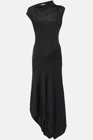Alexander McQueen Asymmetric jersey midi dress