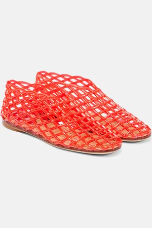 The Row Mara fishnet PVC ballet flats