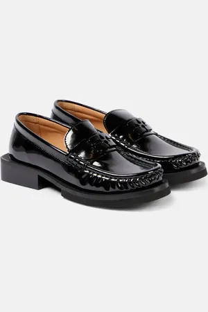 Ganni Logo faux leather loafers