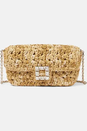 Roger Vivier Jeux De Fille raffia-effect shoulder bag
