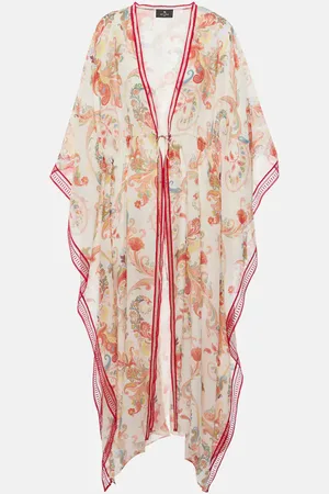 Etro Embroidered paisley cotton and silk kaftan