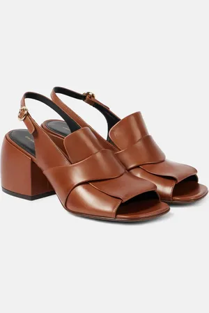 DRIES VAN NOTEN Leather slingback mules