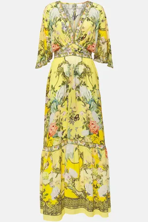 Camilla Paths of Gold floral silk maxi dress