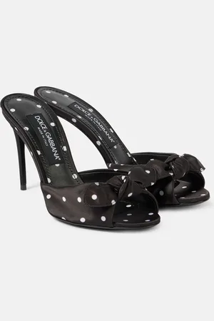 Dolce & Gabbana Polka-dot satin mules