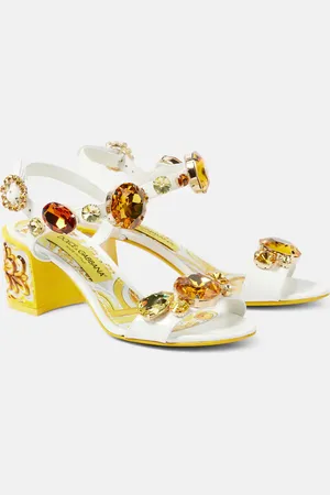 Dolce & Gabbana Keira embellished patent leather sandals