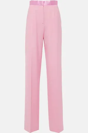 Nensi Dojaka High-rise satin straight pants