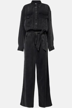 Marant Etoile Belted denim jumpsuit