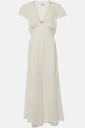 RIXO London Clarice lace-trimmed midi dress