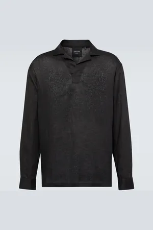 Giorgio Armani Linen canvas polo shirt