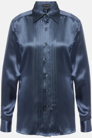 Tom Ford PlissÃ© silk charmeuse shirt