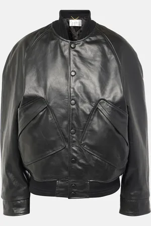 Victoria Beckham Leather varsity jacket