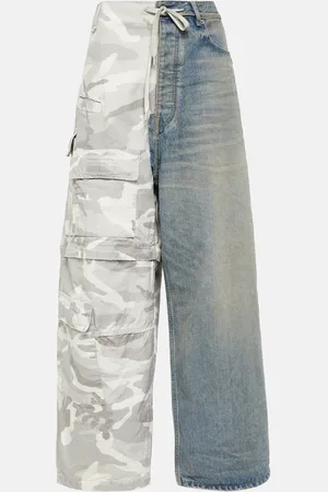 Balenciaga Cotton ripstop and denim cargo pants