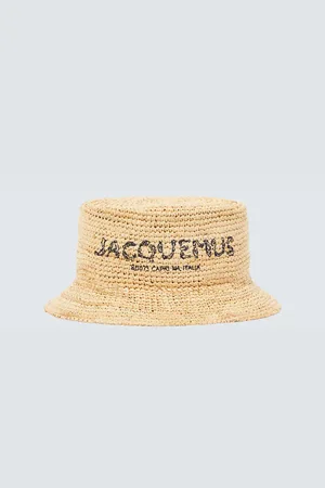 Jacquemus Le Bob Pesco raffia bucket hat