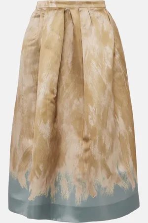 DRIES VAN NOTEN Printed high-rise midi skirt