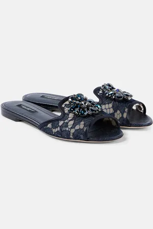 Dolce & Gabbana Bianca embellished lace flats