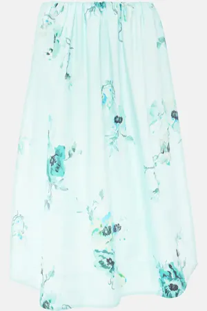 ZIMMERMANN Lightburst floral cotton midi skirt