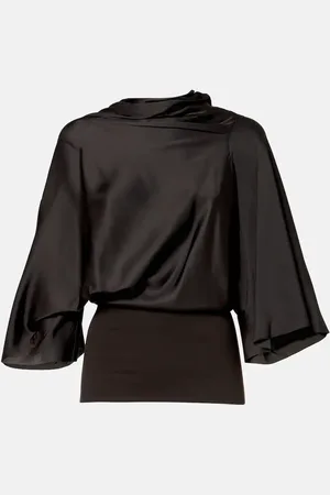 Rick Owens Cylinder draped satin top