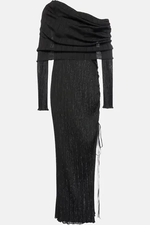 Alaïa AlaÃ¯a Off-shoulder ruched maxi dress