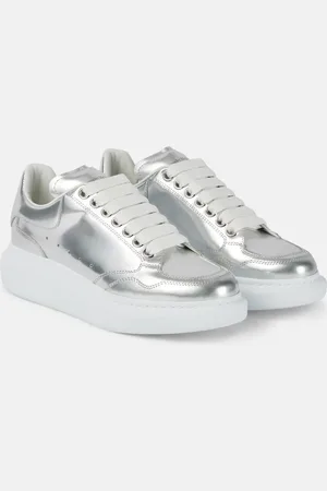 Alexander McQueen Oversized metallic leather sneakers