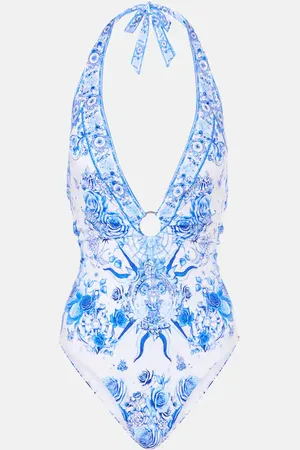 Camilla Immortal Ink halterneck swimsuit