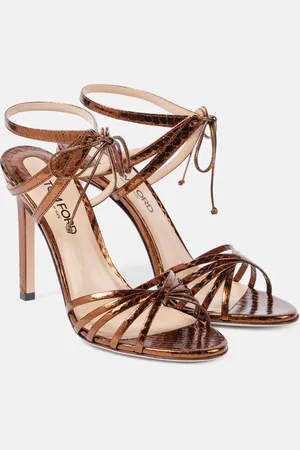 Tom Ford Angelica 105 snake-effect leather sandals