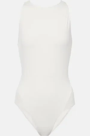 Alaïa AlaÃ¯a Halterneck jersey swimsuit