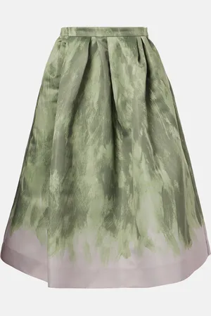 DRIES VAN NOTEN Satin midi skirt