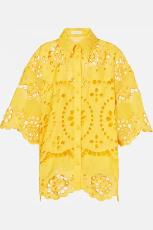 ZIMMERMANN Pop broderie anglaise linen shirt