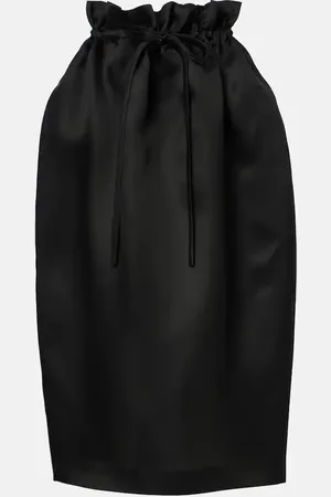 Khaite Ember silk gazar midi skirt