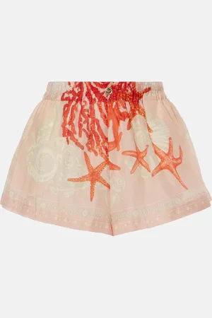 VERSACE Barocco Sea cotton and silk shorts