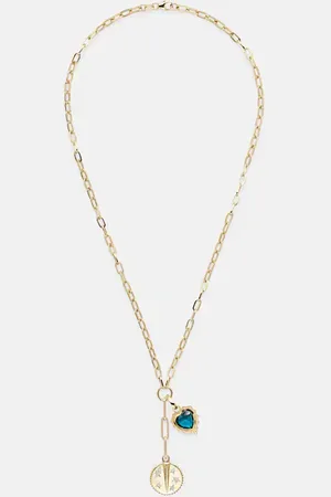 Foundrae Resilience & True Love 18kt charm necklace with diamonds