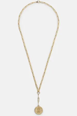 Foundrae Karma Clip 18kt chain necklace with diamonds