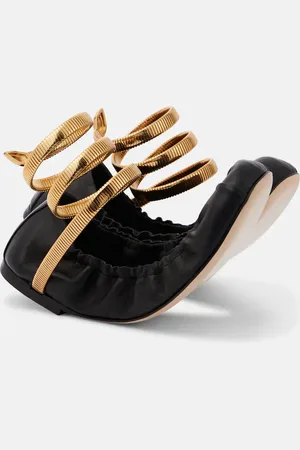 RENE CAOVILLA Cleo leather ballet flats