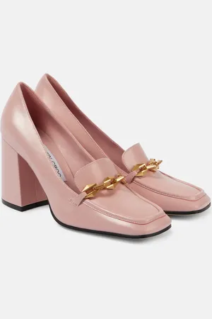 Jimmy Choo Diamond Tilda 85 leather loafer pumps