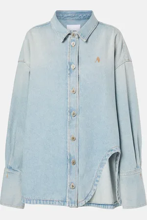 The Attico Asymmetric denim shirt