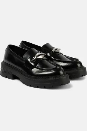 Jimmy Choo Marlow Diamond leather loafers