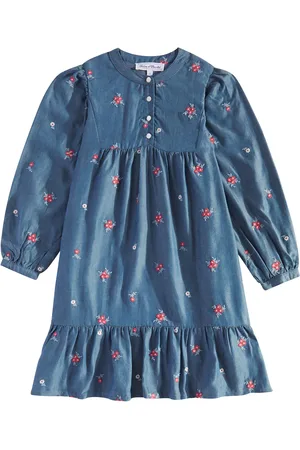 Tartine Et Chocolat Embroidered tiered cotton dress