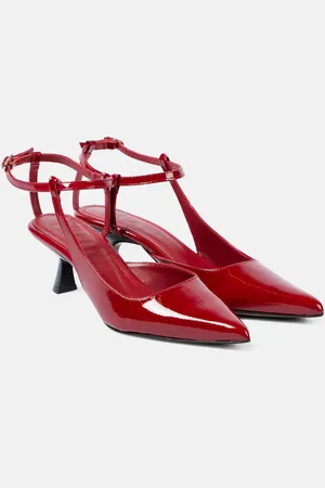 Souliers Martinez Camelia patent leather pumps