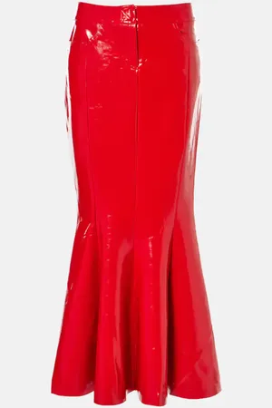 Norma Kamali Jean faux leather maxi skirt
