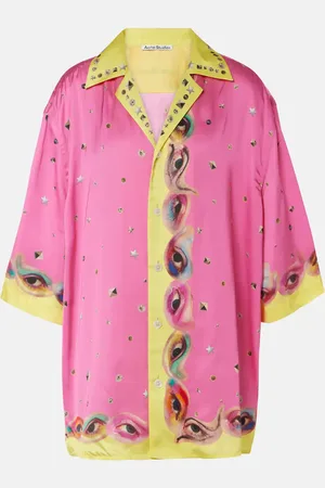 Acne Studios Printed logo bowling shirt
