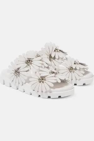 Christian Louboutin Flora Cool suede and leather slides