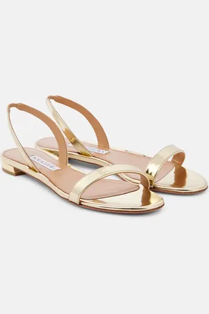 Aquazzura Metallic leather sandals
