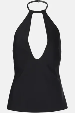 The Attico Halterneck jersey top