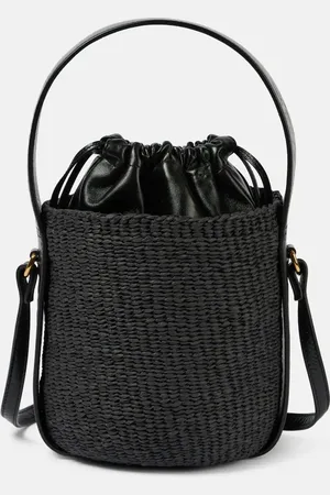 Chloé ChloÃ© Mifuko Small leather-trimmed paper bucket bag