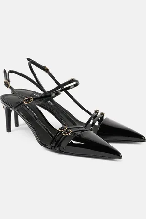 Dolce & Gabbana DG patent leather slingback pumps